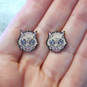 Inosuke Mask Earrings~Hypoallergenic